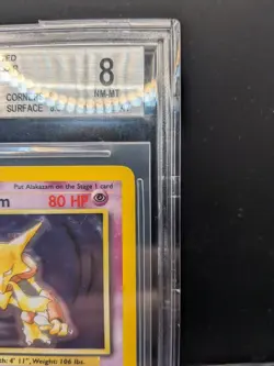 Vintage Wotc 1999 Pokemon Base Set Alakazam Holo 1/102 BGS 8 Beckett - Image 4