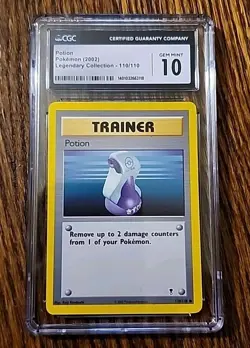 CGC 10 GEM MINT - 2002 Pokemon Legendary Collection 94/102 Potion (POP 15) - Image 1