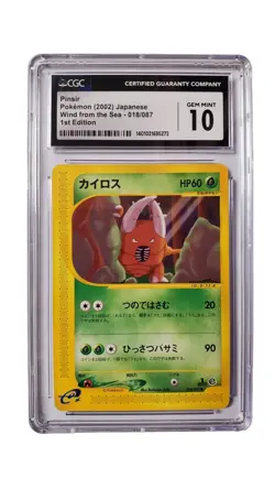 Pinsir 1st Edition Pokemon (2002) Wind From The Sea - 018/087 CGC GEM MINT 10 - Image 1