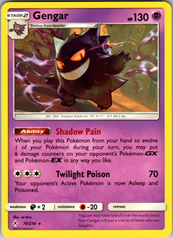 Gengar 70/214 - SM Unbroken Bonds Regular LP Pokemon TCG - Image 1