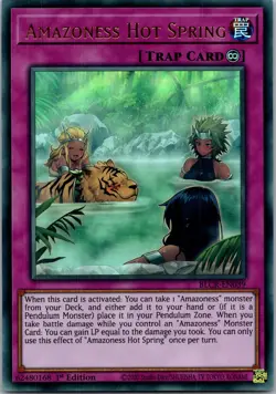 Yugioh Amazoness Hot Spring BLCR-EN039 1st Edition Ultra Rare NM - Image 1