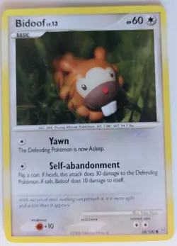 Bidoof 54/100 Pokemon TCG Stormfront LP - Image 1