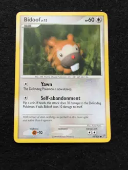 Bidoof - 54/100 - Common LP, English Pokemon Stormfront - Image 1