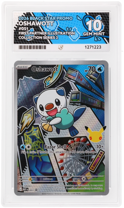 Pokemon Cards Oshawott MEP 051 ACE 10 First Partner Promo Series 2 GEM MINT *3 - Image 1