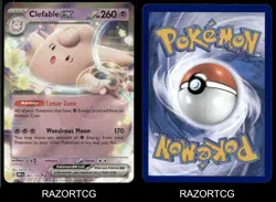 CLEFABLE EX 082/197 DOUBLE RARE OBSIDIAN FLAMES POKEMON HOLO NM/M - Image 3