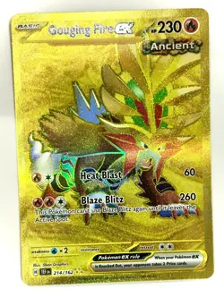 Gouging Fire ex 214/162 Hyper Rare Temporal Forces Pokemon Holo Near Mint - Image 1