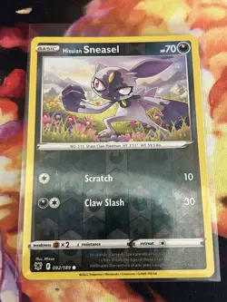 Hisuian Sneasel - 092/189 - Reverse Holo - Astral Radiance - NM/M - Pokemon Card - Image 1