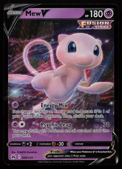 Mew V 060/159 Crown Zenith CRZ Holo V Rare Pokemon NM - Image 1