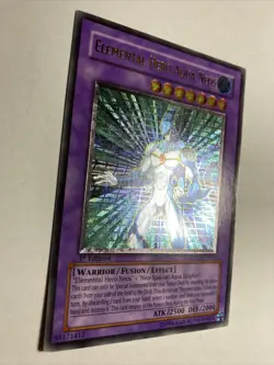 Elemental Hero Aqua Neos Ultimate Rare 1st Ed POTD-EN031 Silver Stamp Misprint - Image 3