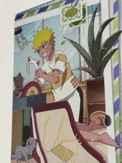 Kayou Naruto Series 1 Heaven Scroll Naruto Play w/ Cats NRSA01-PU-006 English NM - Image 4