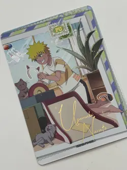 Kayou Naruto Series 1 Heaven Scroll Naruto Play w/ Cats NRSA01-PU-006 English NM - Image 5