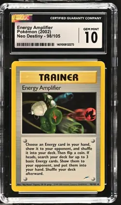 CGC 10 - Pokemon - Energy Amplifier - 2002 - Neo Destiny Unlimited 98/105 - Image 1