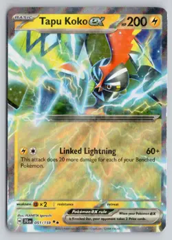 TAPU KOKO EX 051/159 DOUBLE RARE JOURNEY TOGETHER POKEMON HOLO NM - Image 1