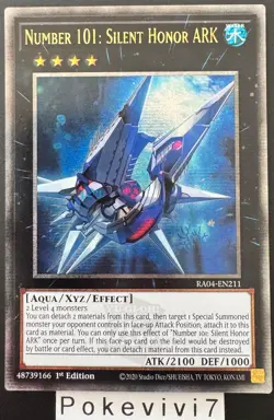 Carte YU-GI-OH! NUMBER 101 : SILENT HONOR ARK RA04-EN211 QCSR NEUF - Image 1