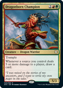 x1 Dragonborn Champion R MTG Commander Adventures in the Forgotten Realms M/NM, - Image 1