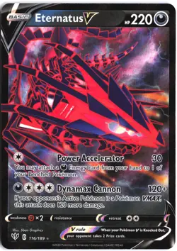 Eternatus V 116/189 Holo V Rare Darkness Ablaze Pokemon NM - Image 1