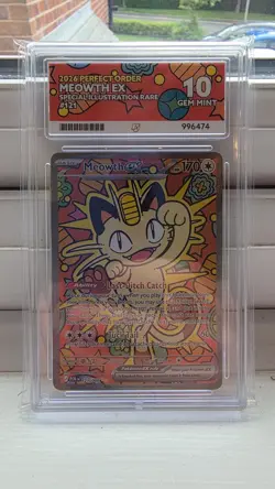 Pokemon TCG Perfect Order : Meowth EX SIR Ace 10 Graded Gem Mint - Image 1