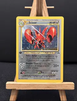 Pokemon Houndoom & Scizor Holo Rare Neo Discovery 1st Ed. 4/75 & 10/75 - Image 3