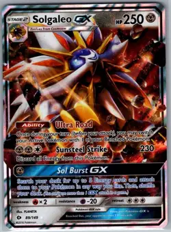 Solgaleo GX 89/149 SM Base Set - Pokemon Card - NM - Image 1