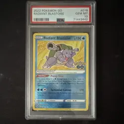 Pokemon 2022 Pokemon GO Radiant Blastoise 018/078 Holo PSA 10 - Image 1