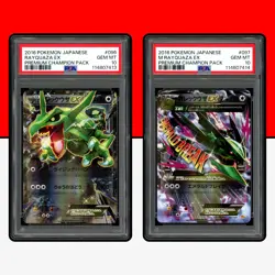 Pokemon PSA 10 SET M Rayquaza EX 096 097 131 CP4 Premium Champion Pack Mega - Image 1