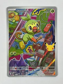 Pokemon Mega Evolutions Black Star Promos Grookey First Partner Illustration 052 - Image 1