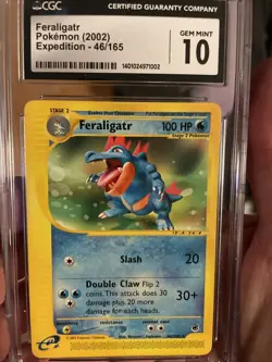 2002 Pokemon CGC 10 Feraligatr - 46/165 Expedition GEM MINT - Image 1