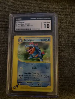 2002 Pokemon CGC 10 Feraligatr - 46/165 Expedition GEM MINT - Image 3