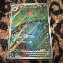 Ivysaur 167/165 Scarlet & Violet 151 Illustration Rare Full Art Holo Pokemon TCG - Image 1