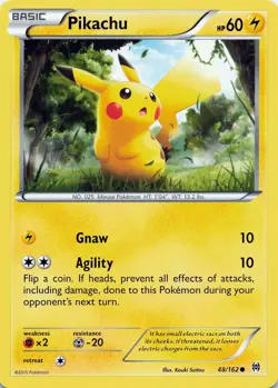 Pokemon TCG Pikachu #48/162 XY - BREAKthrough NM - Image 1