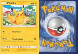 PIKACHU 30/111 COMMON CRIMSON INVASION POKEMON NEAR MINT - Image 3
