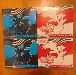 Pokemon SV Black Bolt & White Flare Elite Trainer Box ETB 2x Set of 2 (4 Total) - Image 1
