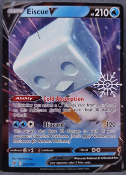 Eiscue V 055/192 Rebel Clash Promo Pokemon Pokemon Card English Near Mint - Image 1
