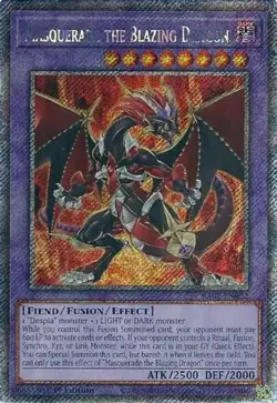 Yugioh! Masquerade the Blazing Dragon - RA02-EN022 - Platinum Secret Rare - 1st - Image 1