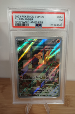 2023 POKEMON SVP EN-SV BLACK STAR PROMO 044 CHARMANDER OBSIDIAN FLAMES ETB PSA 7 - Image 1
