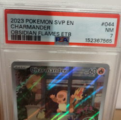 2023 POKEMON SVP EN-SV BLACK STAR PROMO 044 CHARMANDER OBSIDIAN FLAMES ETB PSA 7 - Image 3