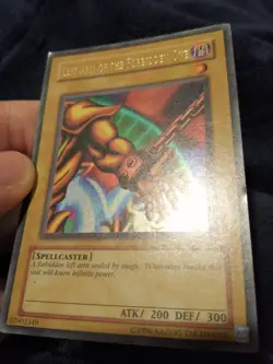 Yugioh Left Arm of the Forbidden One LOB-123 Ultra Rare American Exodia - Image 2