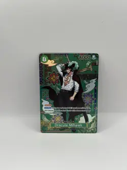 One Piece Dracule Mihawk - OP14 (SP) OP12-030 The Azure Sea's Seven Pack Fresh - Image 1