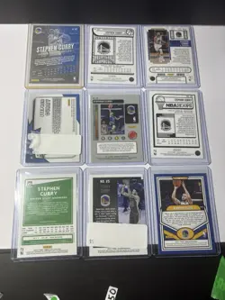 Stephen Curry Warriors Basketball Card Lot Panini NBA Hoops Optic Inserts 9 Card - Image 2