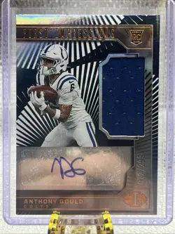 2024 Panini Illusions - First Impressions Auto Mem Anthony Gould #123 /299 (RC) - Image 1