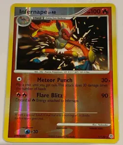 Infernape 5/130 Reverse Holo Rare Diamond and Pearl Pokemon Card - Image 1