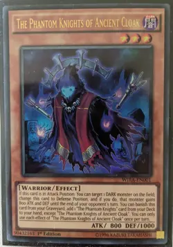 YuGiOh The Phantom Knights of Ancient Cloak Ultra Rare 1st Edition WIRA-EN001 - Image 1