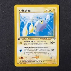 Chinchou 42/64 1st Edition Neo Revelation Pokemon Card - Image 2