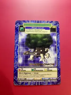 Digimon Zhuqiaomon Bo-235 Mega Gold Lettering 2002 Digi Battle Card Series 5 - Image 1