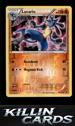 Reverse Holofoil Lucario (47) 47/124 Pokemon Rare XY - Fates Collide Card LP - Image 1