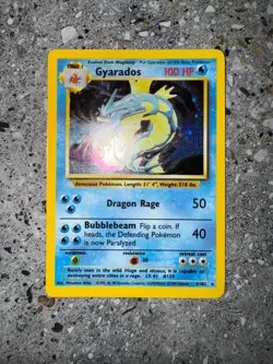 Pokemon TCG Cards Gyarados 6/102 Base Set Holo Rare LP-MP - Image 3