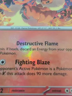 Flareon 013/131 Sv: Prismatic Evolutions Holo Pokeball Rare Pokemon Card - Image 2