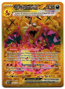 Charizard ex 228/197 - 🌊 Obsidian Flames Pokemon TCG Holo 🖤 - MP - Image 1