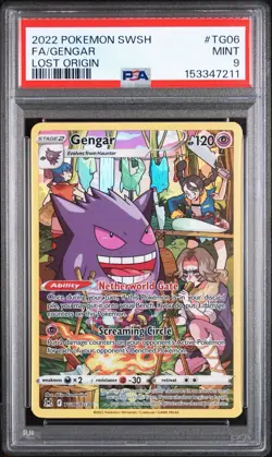 2022 POKEMON LOST ORIGIN FULL ART GENGAR #TG06 TRAINER GALLERY HOLO PSA 9 - Image 1