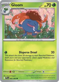 Gloom Pokemon ME02: Phantasmal Flames 002/094 NM - Image 1